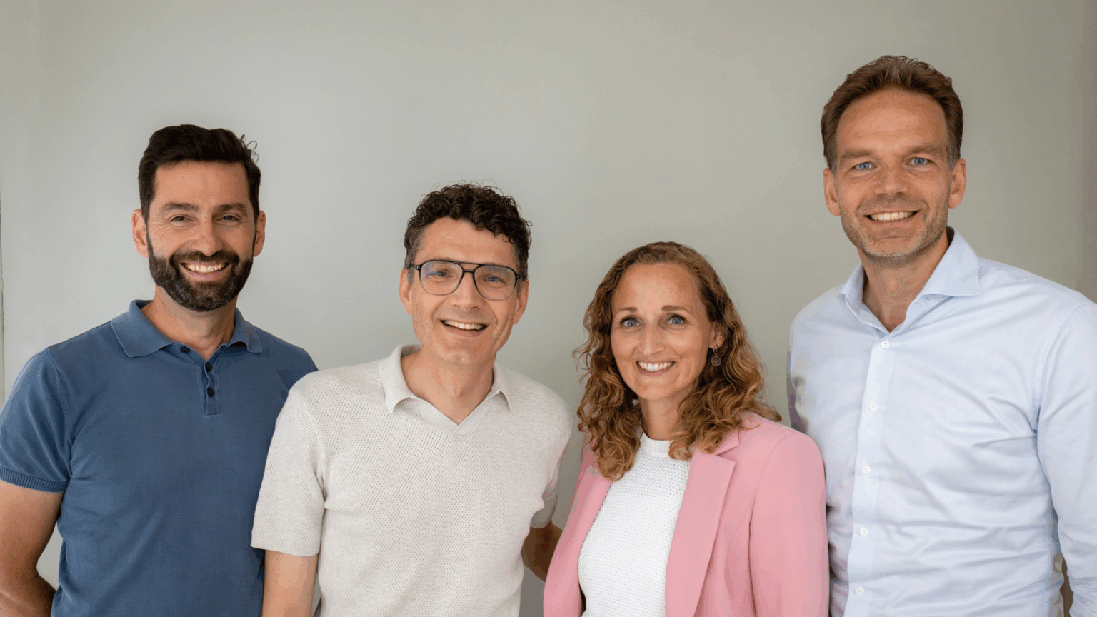 Nieuwe directie NLInvesteert. Foto (VLNR): Arjan Bons (CFO), Pascal Emens (COO), Sjan Tielemans (CRO) en Dirkjan Takke (CEO).